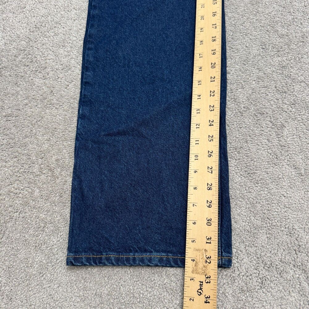 Pull & Bear Straight High Rise Full Length Denim Jeans Womens 4 26 Dark Blue NWT - Picture 14 of 16